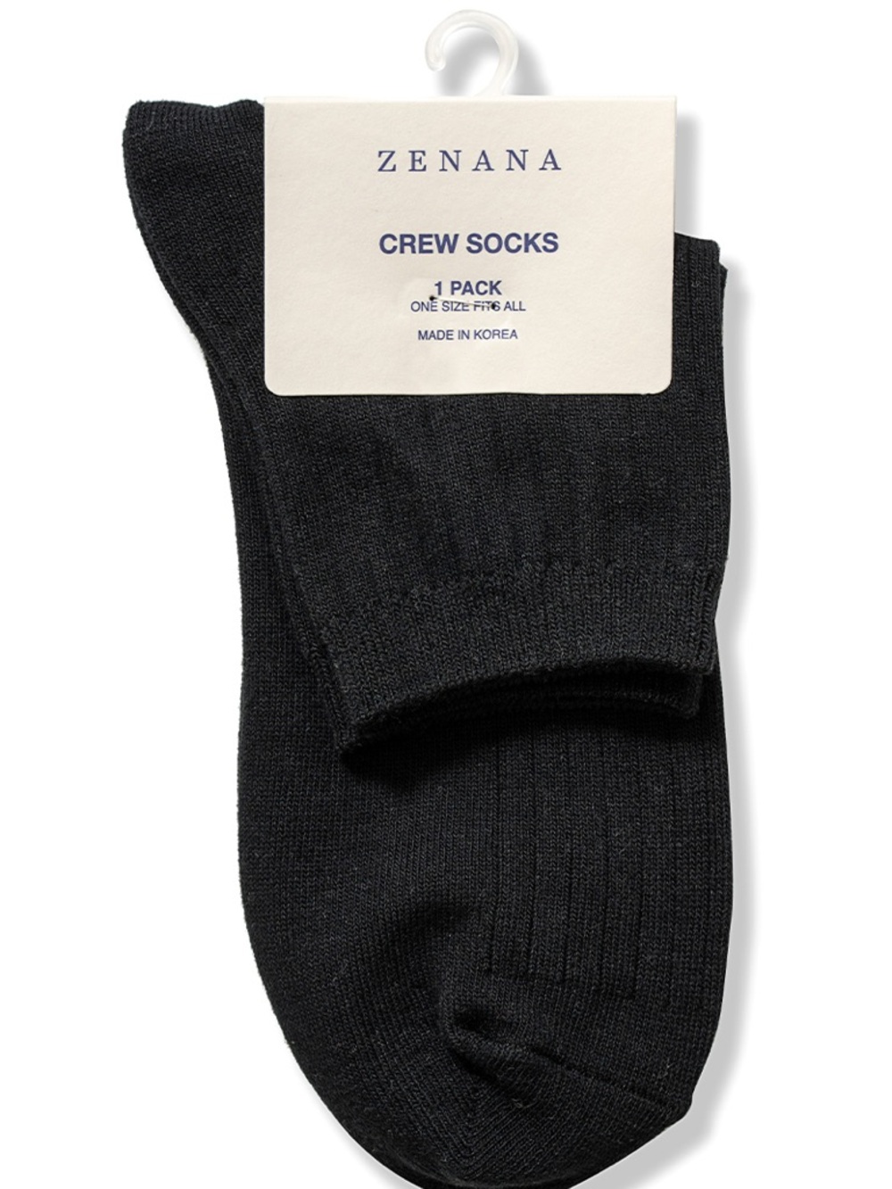 Zenana Solid Color Crew Socks Size OS - Price is for ONE pair - Picture 3 of 14